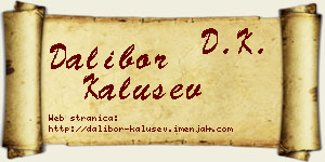 Dalibor Kalušev vizit kartica